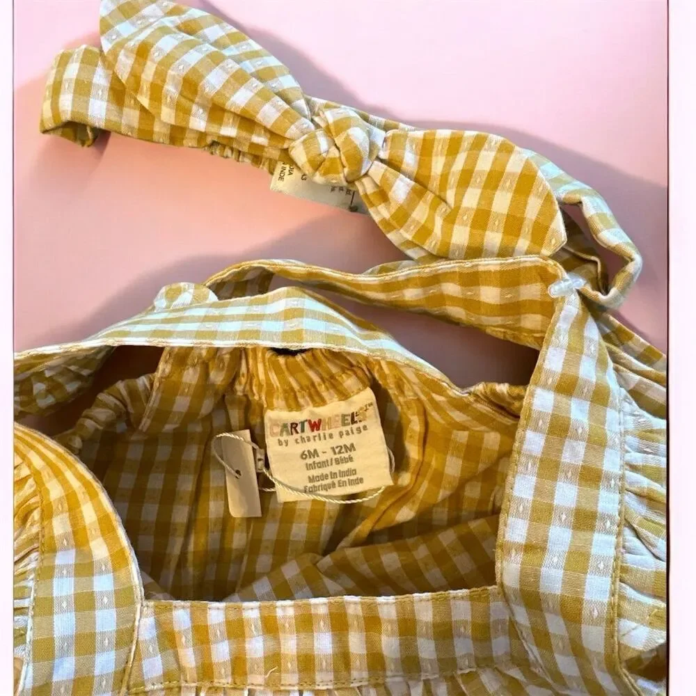 Cartwheels by Charlie Paige Infant Girls 100% Cotton Jumpers Lot of 3 Sz 6M-12M